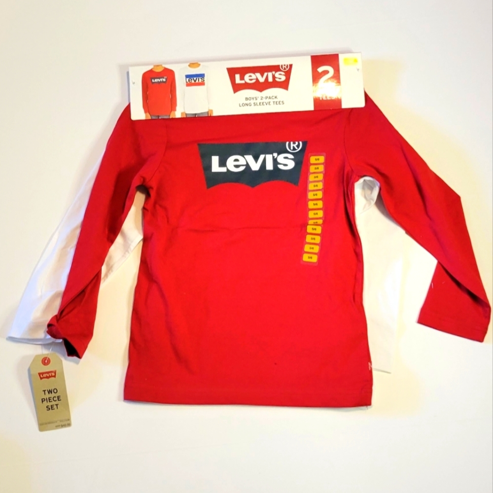 (2) LEVI'S  Long-Sleeve Tee Twin Packs